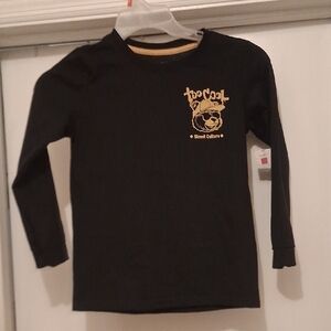 Black Long Sleeve Kids Tee